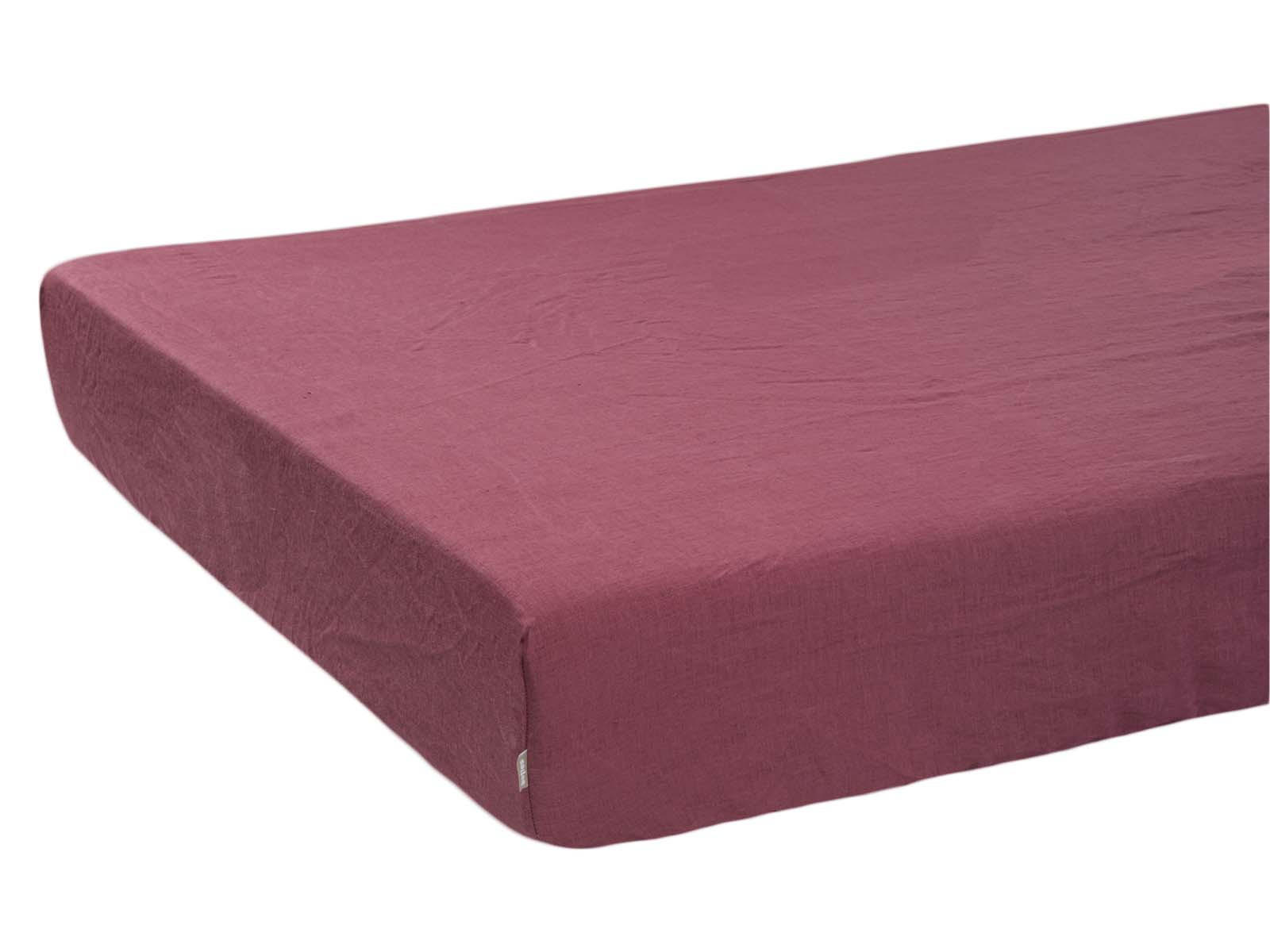 SPANNBETTTUCH reines Leinen rose-de provence 90/200 cm - Altrosa, Naturmaterialien (90/200cm) - beties Heimtextil