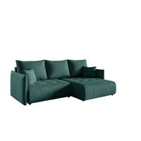 ECKSOFA Canio - Grün, Holzwerkstoff/Textil (221/153cm) - Fun Möbel