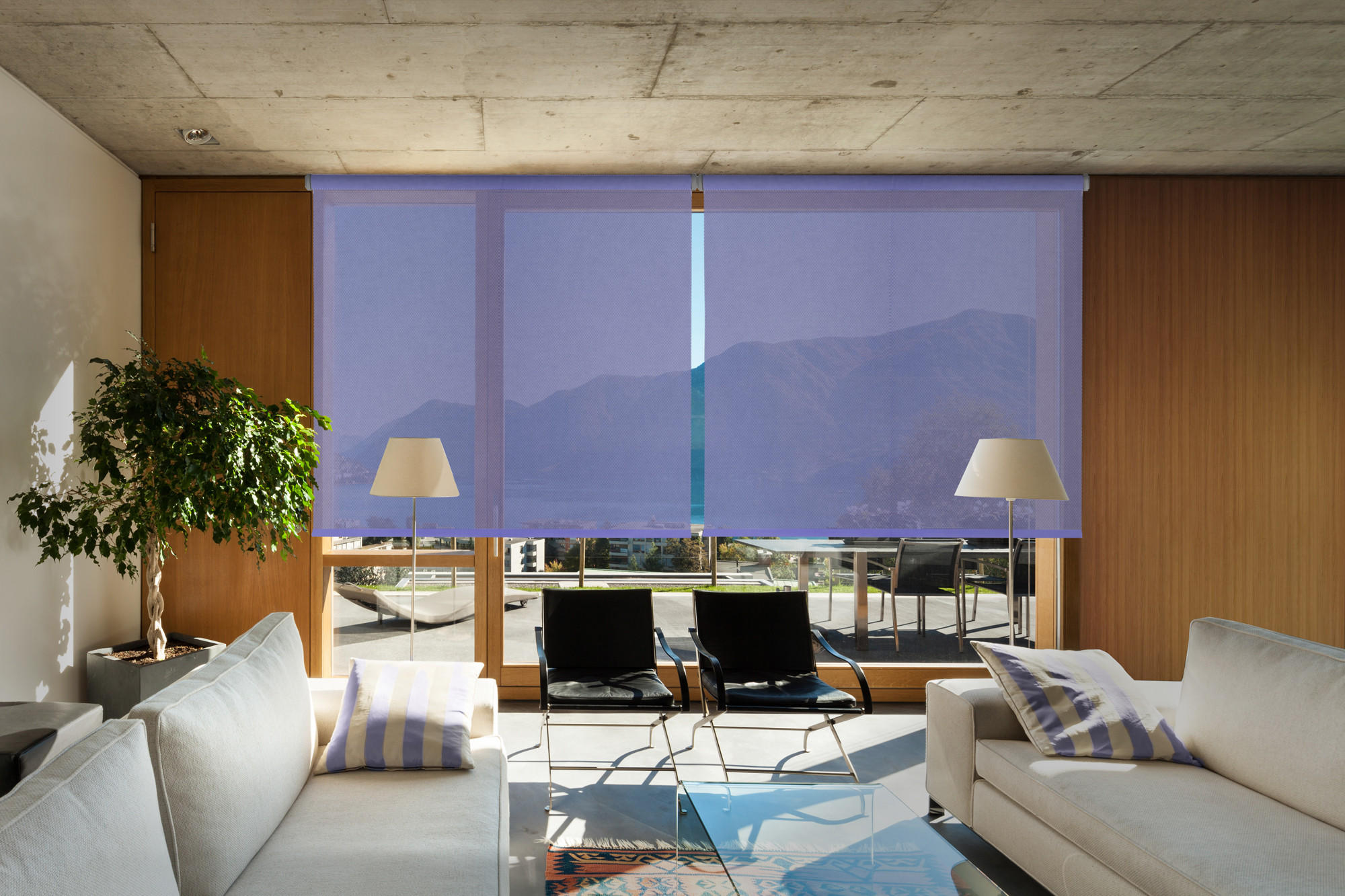 Viewtex Seitenzugrollo Grau 90x250x250 cm