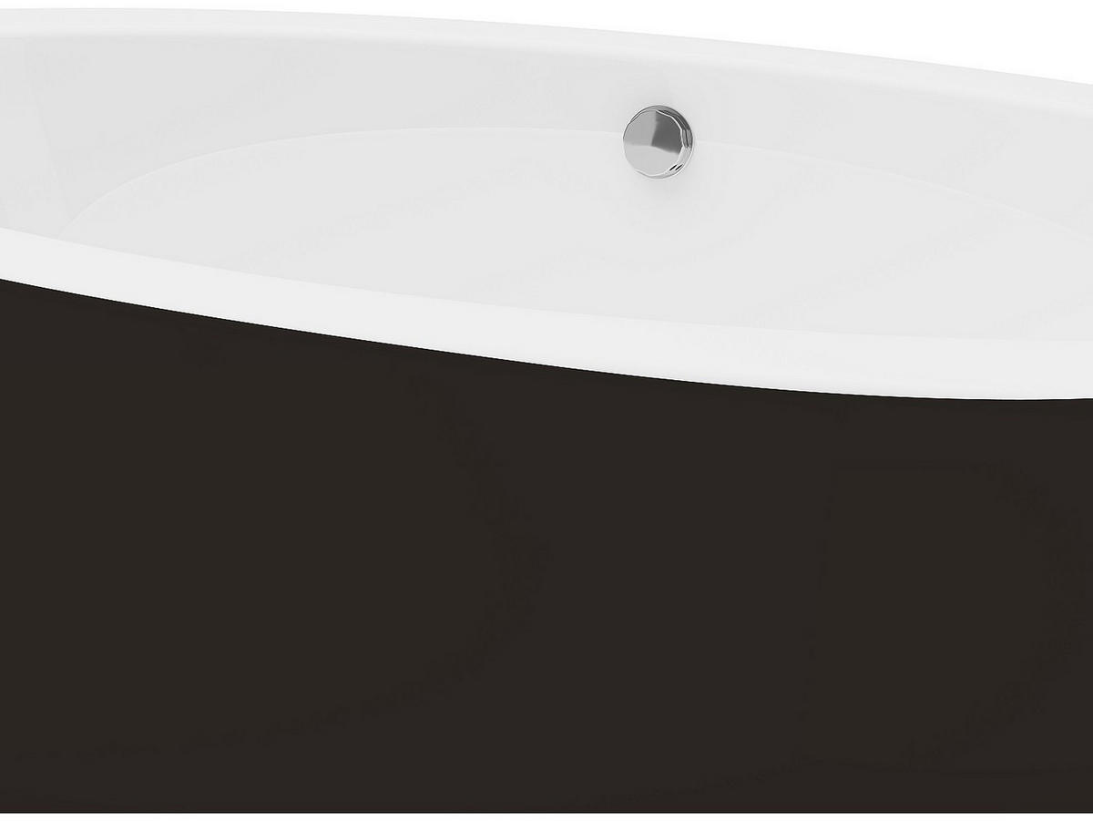 FREISTEHENDE Badewanne - 1 Person - acryl - schwarz Marmati - Schwarz, Kunststoff (185/58/90cm) - Vente-Unique