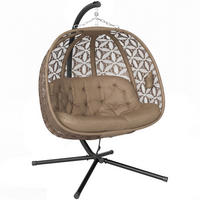 HÄNGESESSEL sandfarben 126.0/126.0/176.0 cm - Sandfarben, Metall (126/176/126cm)