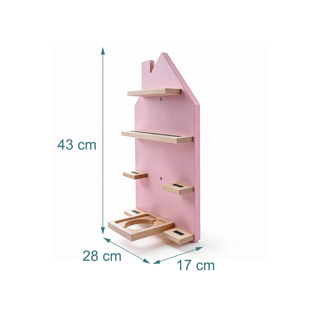 REGAL Rosa Hausform für Toniebox - Rosa, Holz/Holzwerkstoff (28/43/17cm) - Relaxdays