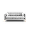 SOFA Mamaia aus strukturiertem Stoff hellgrau 2 Sitzplätze - Hellgrau, Textil (92/75/152cm) - Micadoni