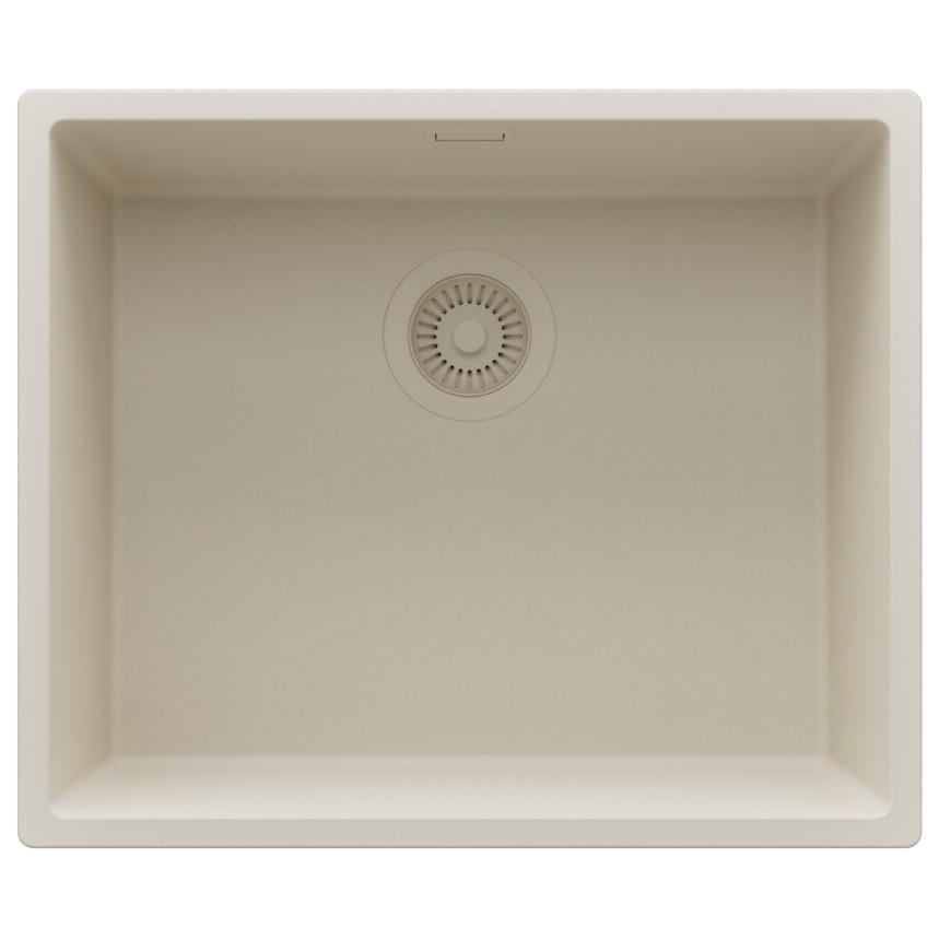 UNTERBAUSPÜLE GRANIT London, 2-er set Beige 56/47 cm 1 Becken + Ablauf-Set ab 60er Unterschrank - Beige, Kunststoff (56/20/47cm) - Primagran