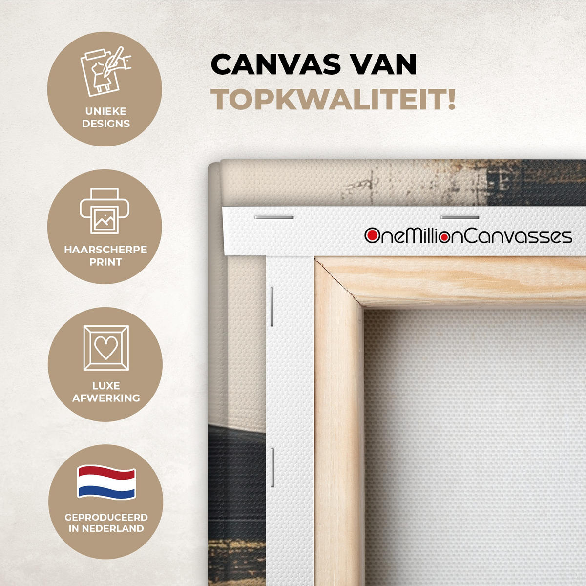 LEINWANDBILD Frau - Hut - Farbe 90x90 cm - Goldfarben, Textil (90/90cm) - MuchoWow