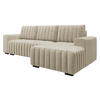 ECKSOFA Hugo, Seite: Rechts - Dunkelbraun/Beige, Holz/Textil (240/140cm)