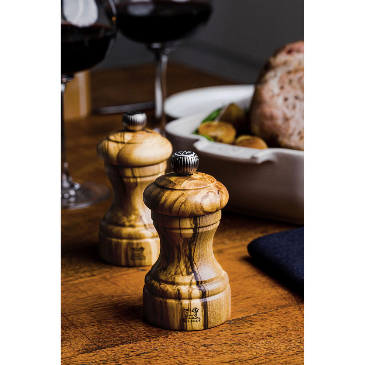 PFEFFERMÜHLE Bistro 10cm Olivenholz Stahlmahlwerk - Braun, Holz (5.3/10/5.3cm) - PEUGEOT