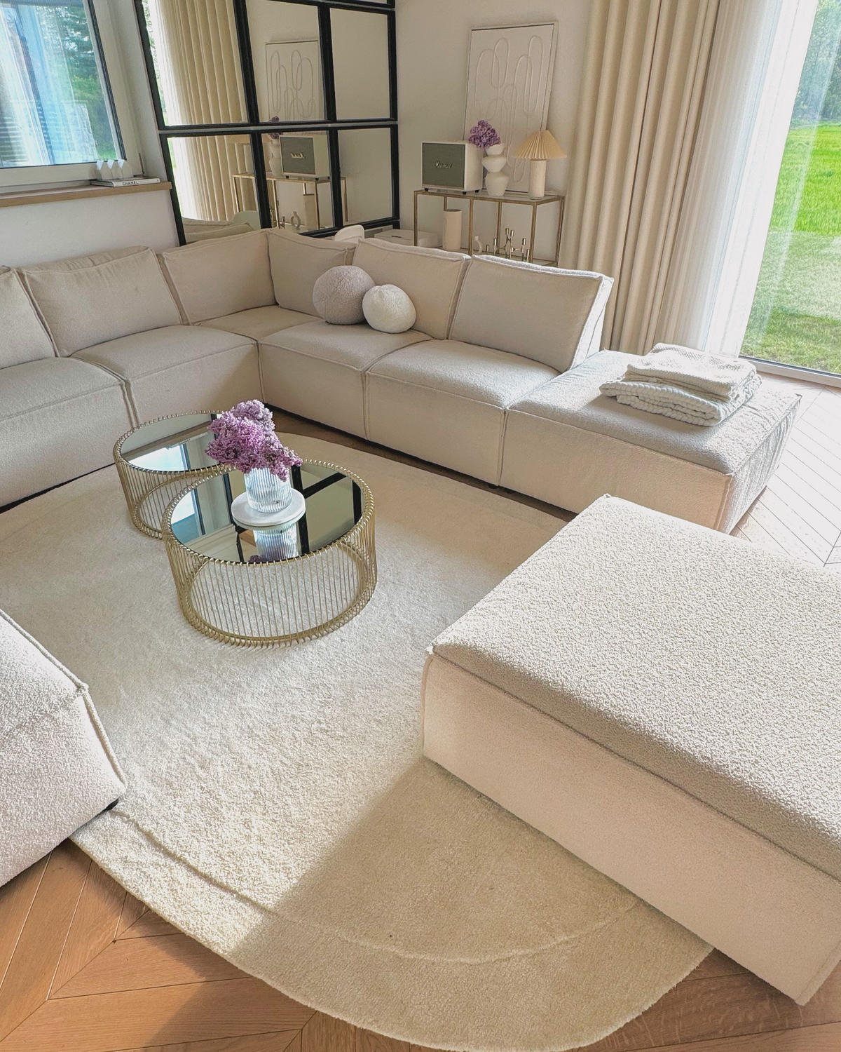 TEPPICH Cremeweiß 200/300 cm Viskose Mitha - Creme/Weiß, Textil (200/300cm) - Beliani