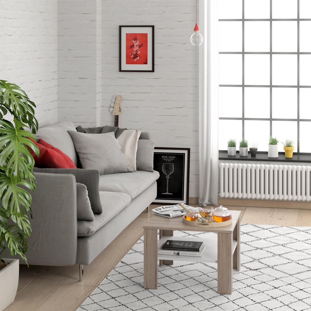 COUCHTISCH Homer Sonoma 60 x 60 cm - Sonoma Eiche, Holzwerkstoff (60/60/42cm) - Vicco