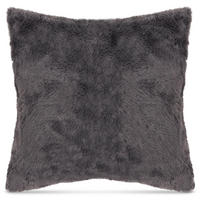 KISSENHÜLLE Plüschig Anthrazit 45x45 cm - Anthrazit, Textil (45/45cm)