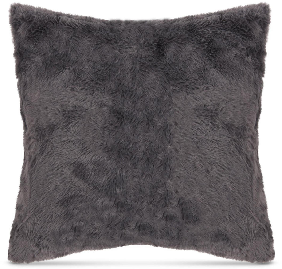KISSENHÜLLE Plüschig Anthrazit 45x45 cm - Anthrazit, Textil (45/45cm)