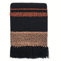 DECKE Mehrfarbig Schwartz Bouclé - Multicolor/Schwarz, Textil (125/150cm) - Malagoon