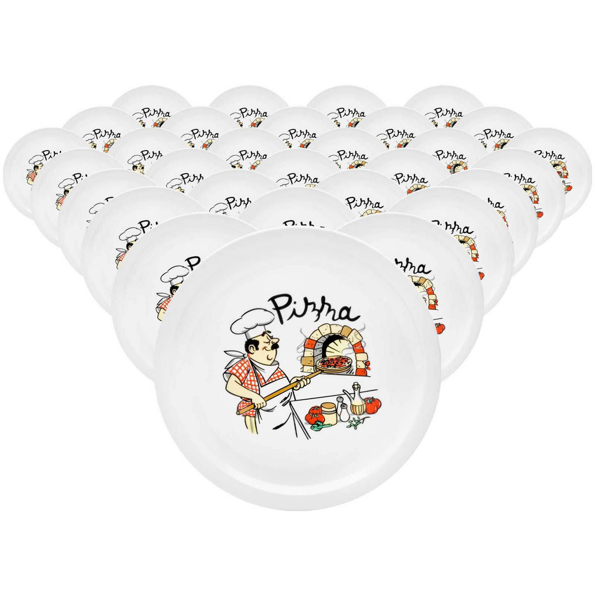 PIZZATELLER Küchenchef bunt ø 30,5 cm 30er Set - Multicolor, Keramik (30.5cm) - Van Well