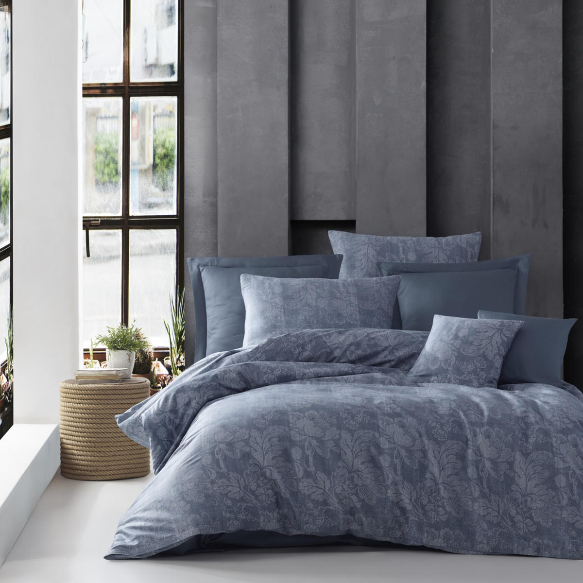 BETTWÄSCHESET Missy - Renforcé - 2-teilig - 135 x 200 cm - Rauchblau - Blau, Textil (135/200cm) - SCHIESSER