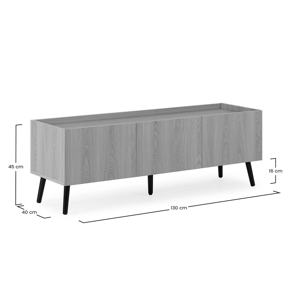 TV-ELEMENT Siren 3 türen Eichenfarbe - Honigeiche, Holzwerkstoff (130/45/40cm) - VS Venta-stock