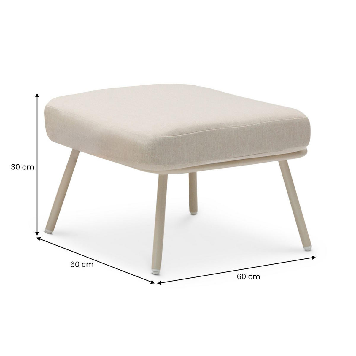 LOUNGEGARNITUR MYKONOS - Beige, Metall - IDIMEX