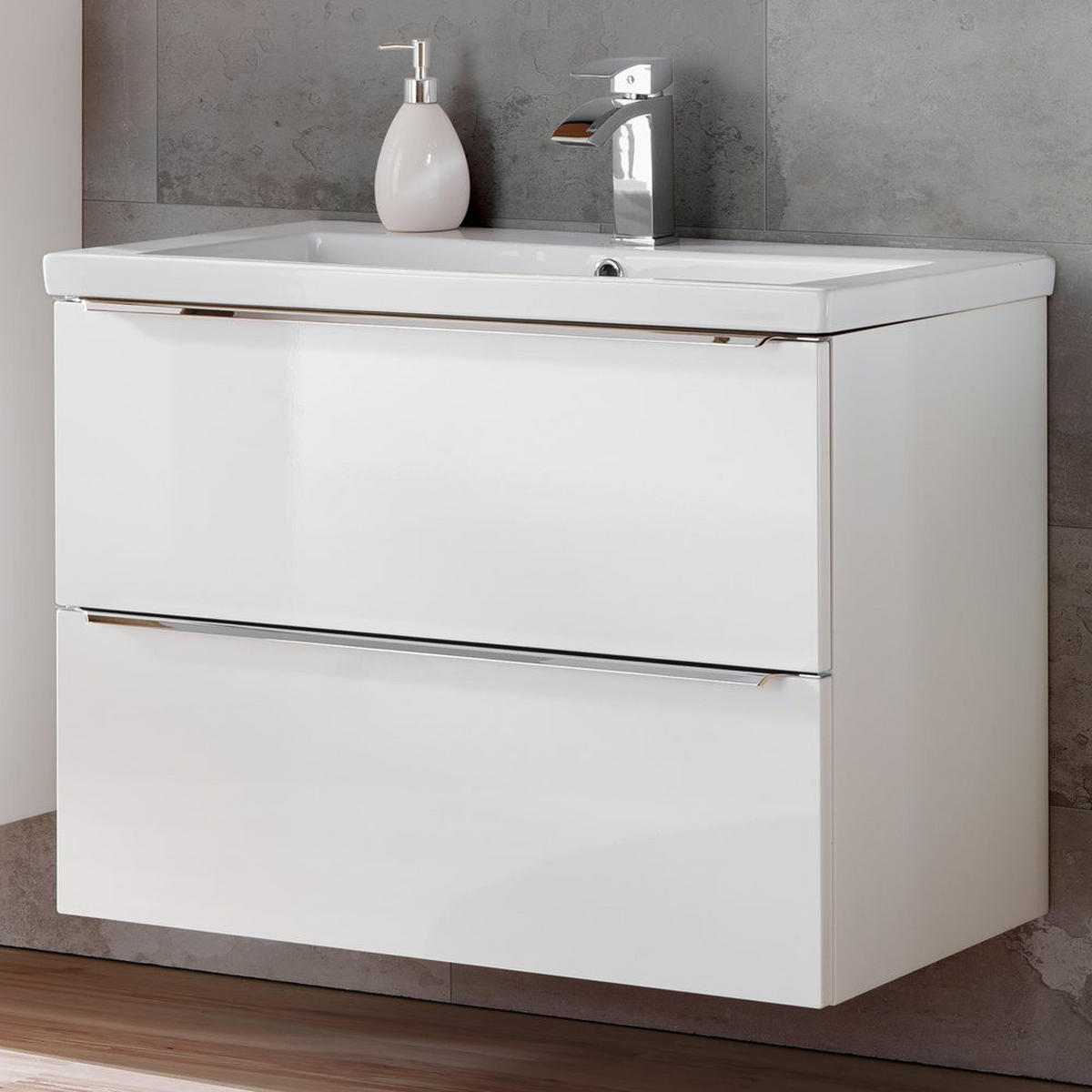 WASCHTISCH Toskana-56 - Weiß, Holzwerkstoff (81/61/46cm) - Lomado