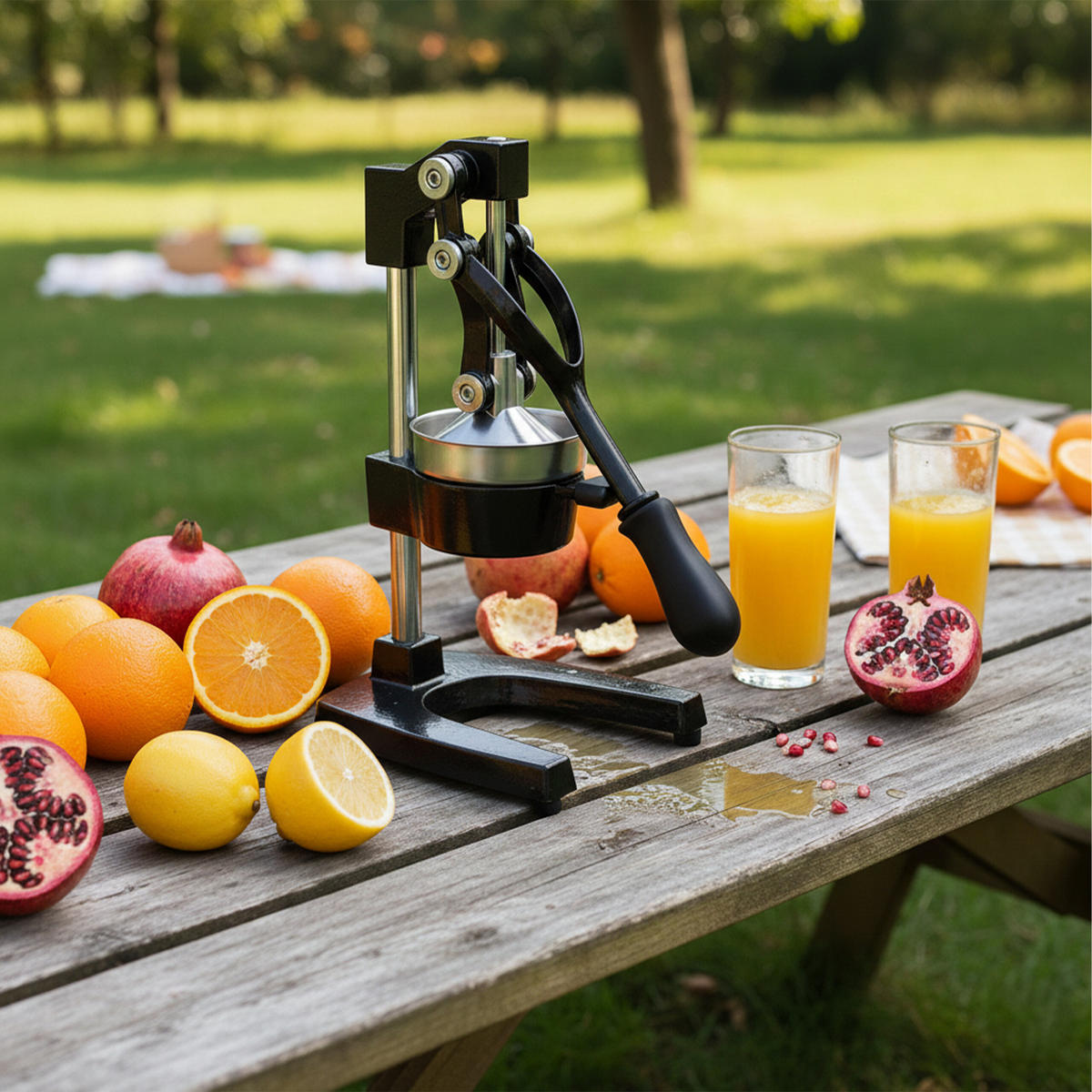 SAFTPRESSE - Schwarz, Kunststoff/Metall (18.5/39.5/27.5cm) - Relaxdays