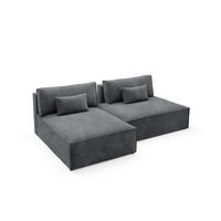 ECKSOFA mit Schlaffunktion Grau Anthrazit - Grau, Textil (236/148cm) - Furnisell