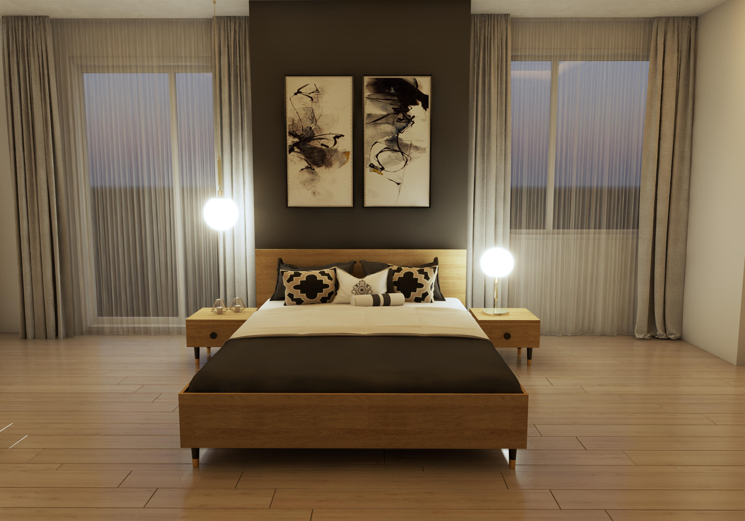 DOPPELBETT 169/90/207 cm LUX 31 ohne Matratze 160x200 cm Hickory Eiche, Hickory Eiche - Sonoma Eiche, Holz - imoebel24