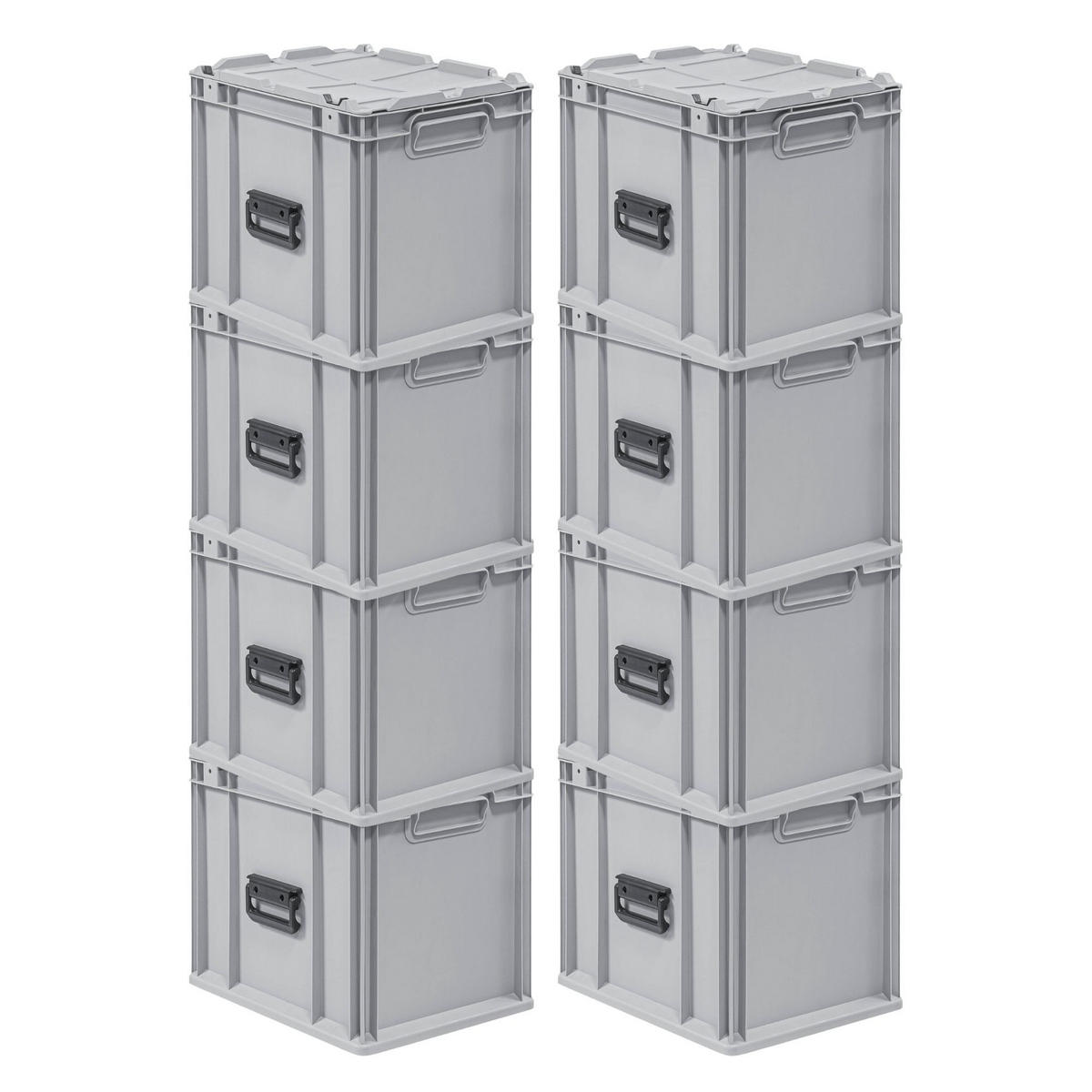 EUROBOX 8x Nextgen Portable 335x30x40cm 30 Liter - Grau, Kunststoff (30/33.5/40cm) - PROREGAL
