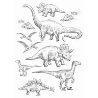 WANDTATTOO Dinosaurier 47.5 x 66 cm - Schwarz, Papier (47.5/66/66cm) - ESTAhome
