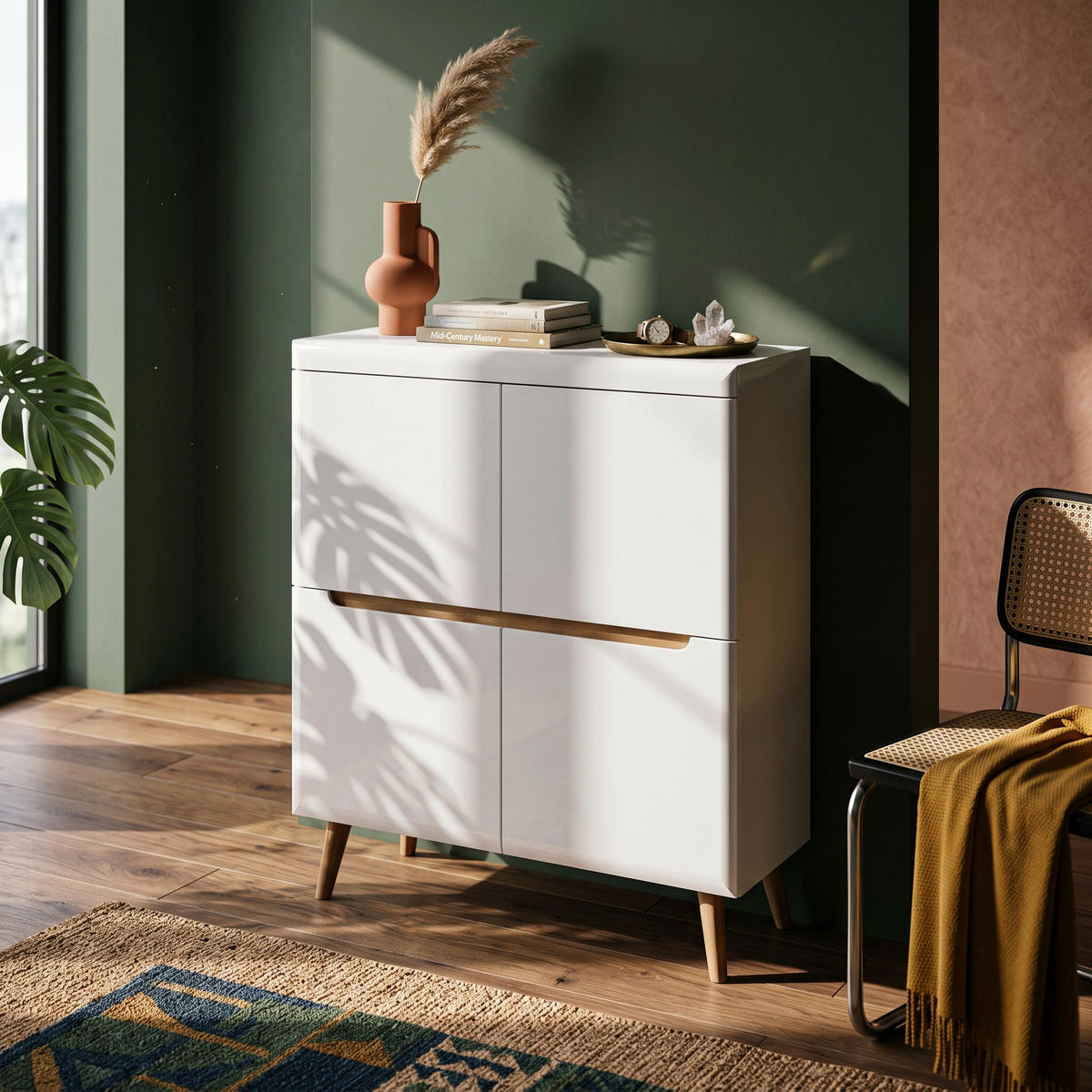 KOMMODE Trava Artisan-Eiche - Sandfarben, Holz (107/134/40cm) - Pillovely