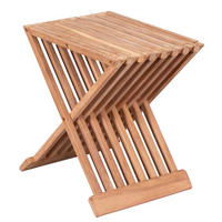 BEISTELLTISCH Fishbone klappbar - Naturfarben, Holz (32/40/50cm) - Mr. Deko