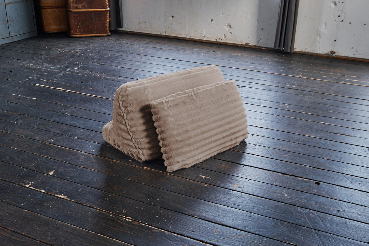 RÜCKENKISSEN WIOLO SOFT Taupe Cord - Taupe, Textil (83/46cm) - KAWOLA