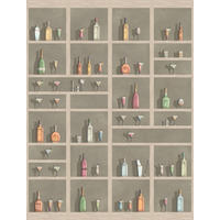 FOTOTAPETE Getränkeschrank 280 x 159 cm - Beige, Papier (280/159cm) - Sanders & Sanders