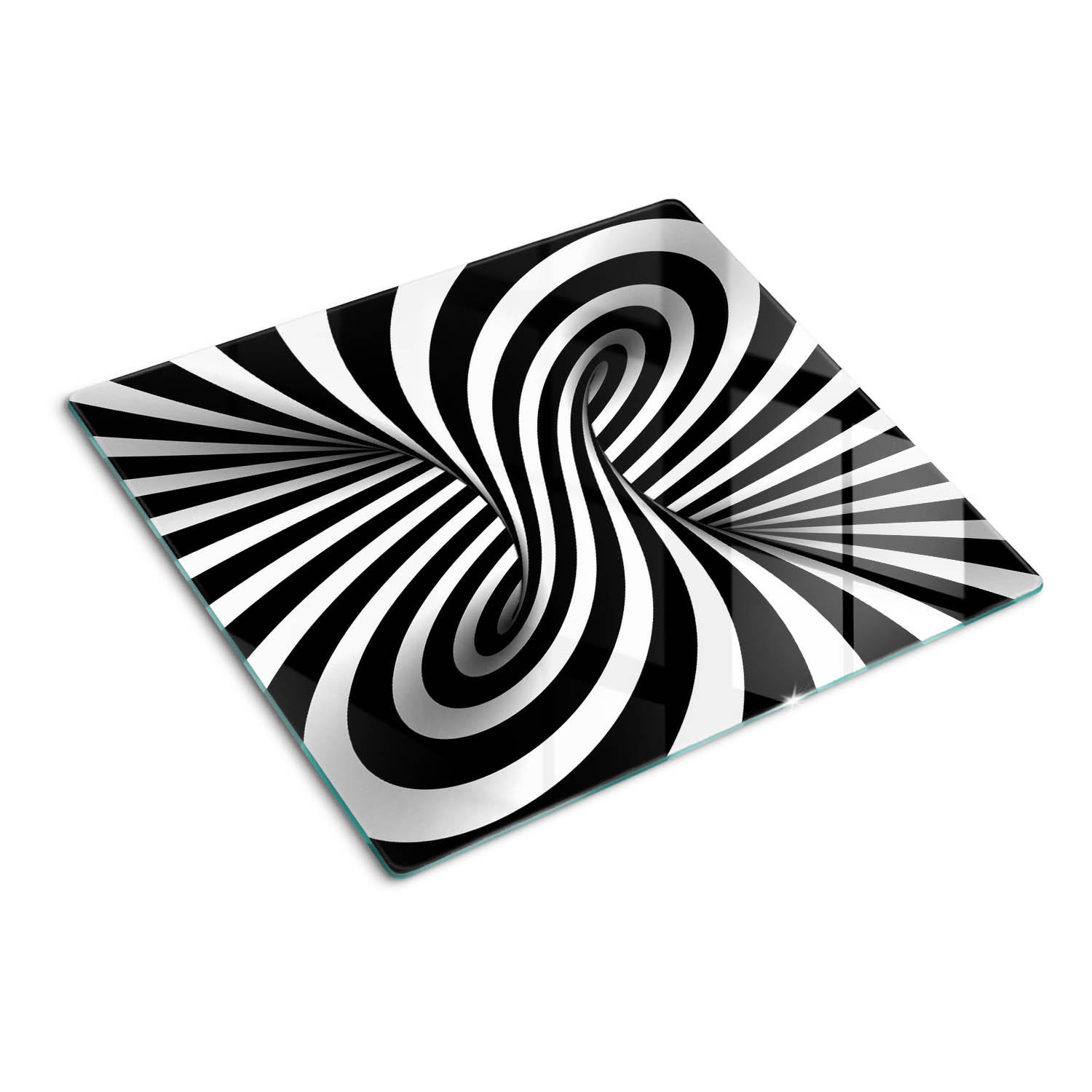 Tulup Glasplatte Schwarz 60x0.4x52 cm