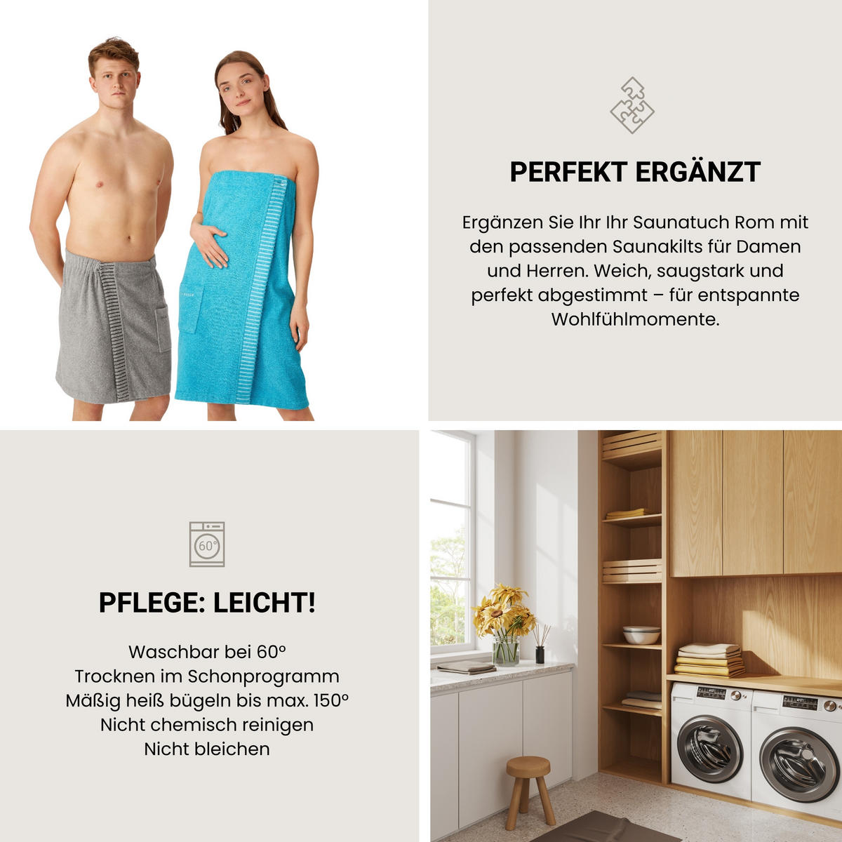 SAUNATUCH Rom - 75 x 200 cm - Türkis - Türkis, Textil (75/200cm) - SCHIESSER