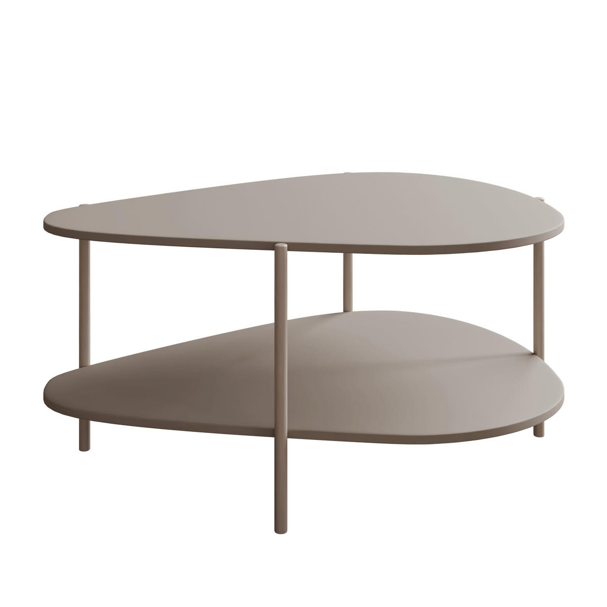 COUCHTISCH LUMI mit Ablage, Kaschmir - Kaschmir, Holzwerkstoff (65/90/45cm) - Lookway