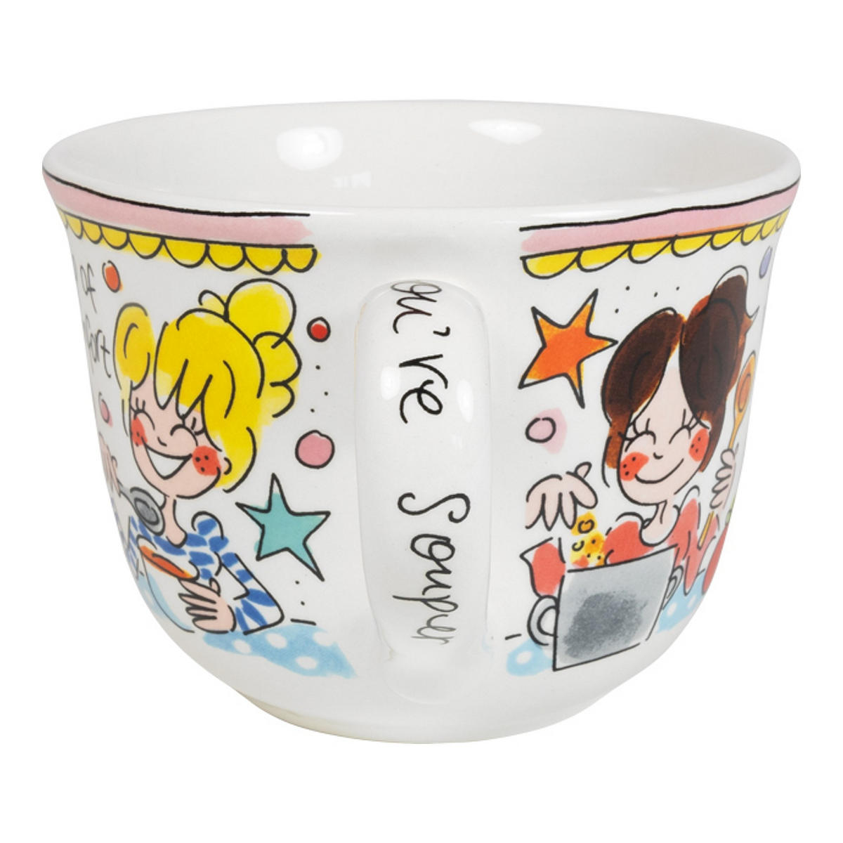 SUPPENSCHALE Tasse voller Komfort in Bunt - 9,7cm - Multicolor, Keramik (12.7/16.2/9.7cm) - Blond Amsterdam