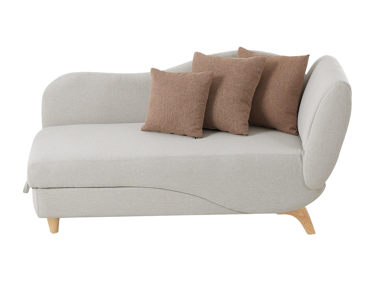 RECAMIERE mit Schlaffunktion - 1 Person - Stoff - Beige - - Beige, Textil (160/81/80cm) - Vente-Unique