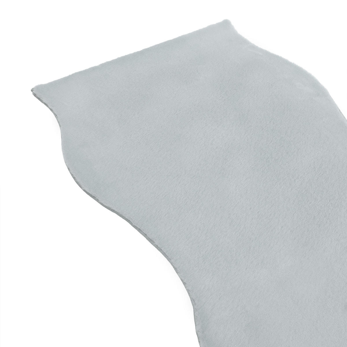 TEPPICH Hellgrau 80/300 cm Dawa - Hellgrau/Grau, Kunststoff (80/300cm) - Beliani