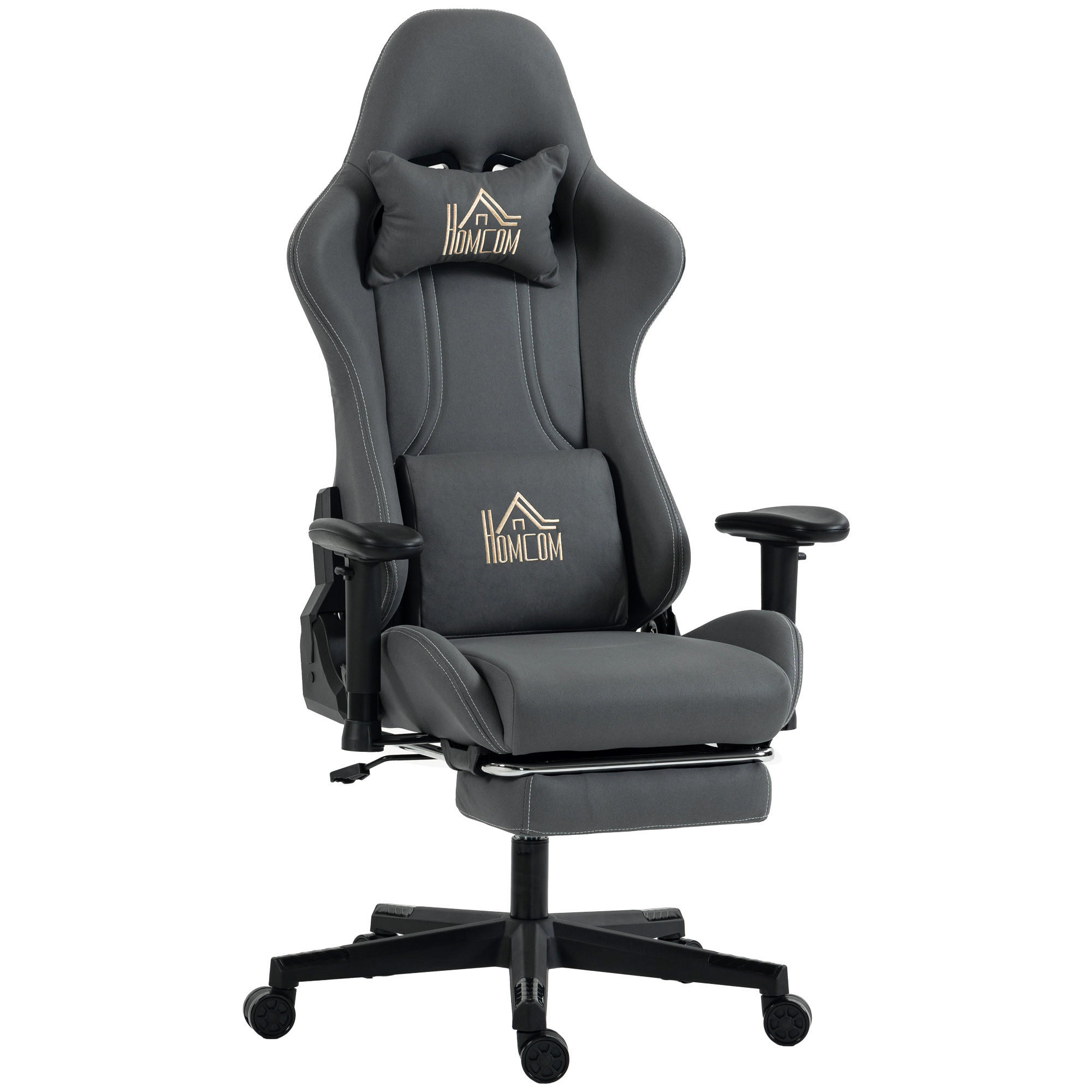 XXXLutz Gaming-Stuhl Dunkelgrau 72x132x76 cm