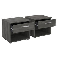 NACHTTISCH MARY 2ER-SET - Eschefarben, Holzwerkstoff (42/38/30cm) - CARO-Möbel