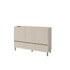 KOMMODE MURO 150/105/40cm mit 3 Schubladen 3 Türen Beige - Beige, Holzwerkstoff (150/105/40cm) - MASSENO