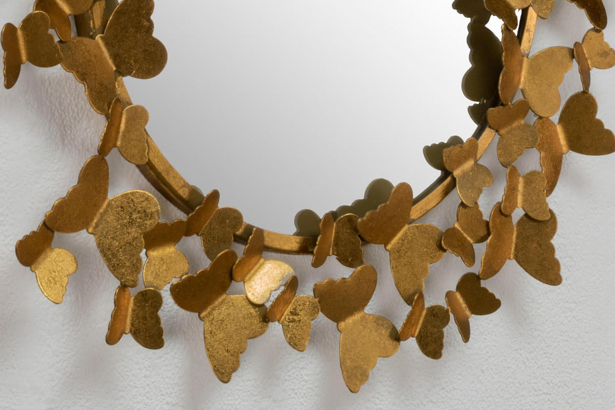 WANDSPIEGEL Gold 63/63 cm - Goldfarben, Metall (5.12/63/4cm) - KUNSTLOFT