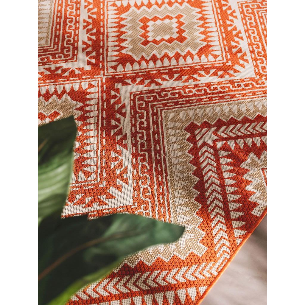 Thumbnail - benuta Nest Outdoorteppich, Orange, Textil, Orientalisch, Rechteckig, 300x400 cm, Oeko-Tex® Standard 100, wasserabweisen...