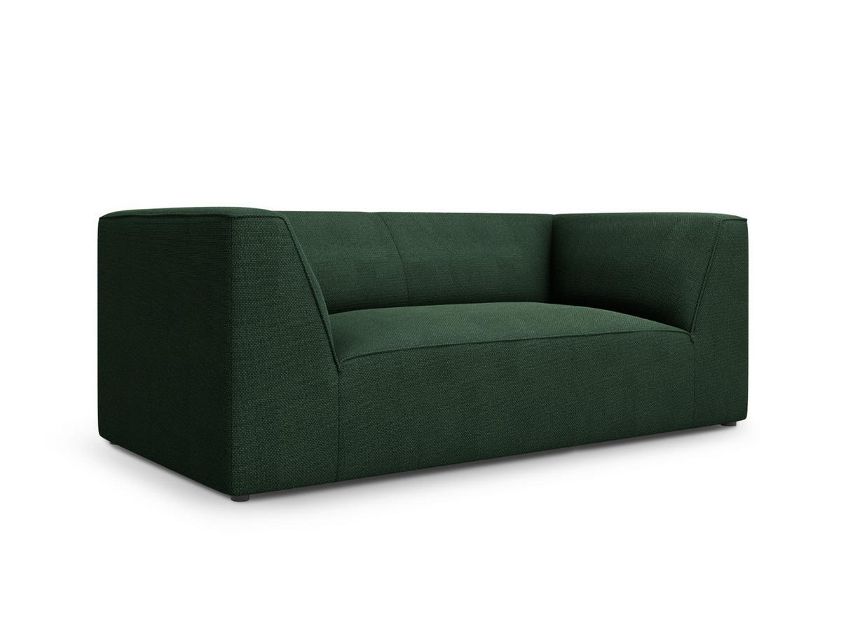 SOFA Ruby aus strukturiertem Stoff grün 2 Sitzplätze - Grün, Textil (174/69/93cm) - Micadoni