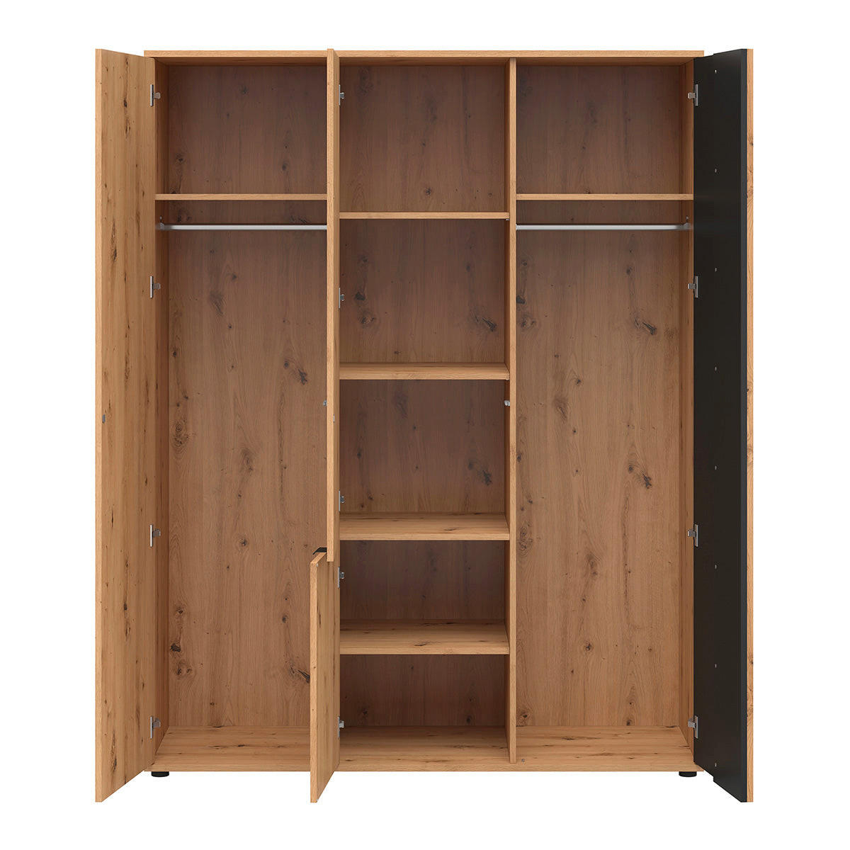 SCHRANK 4 Türen Ezra Holz - Braun, Holzwerkstoff (150.5/195.5/56cm) - Petits-meubles