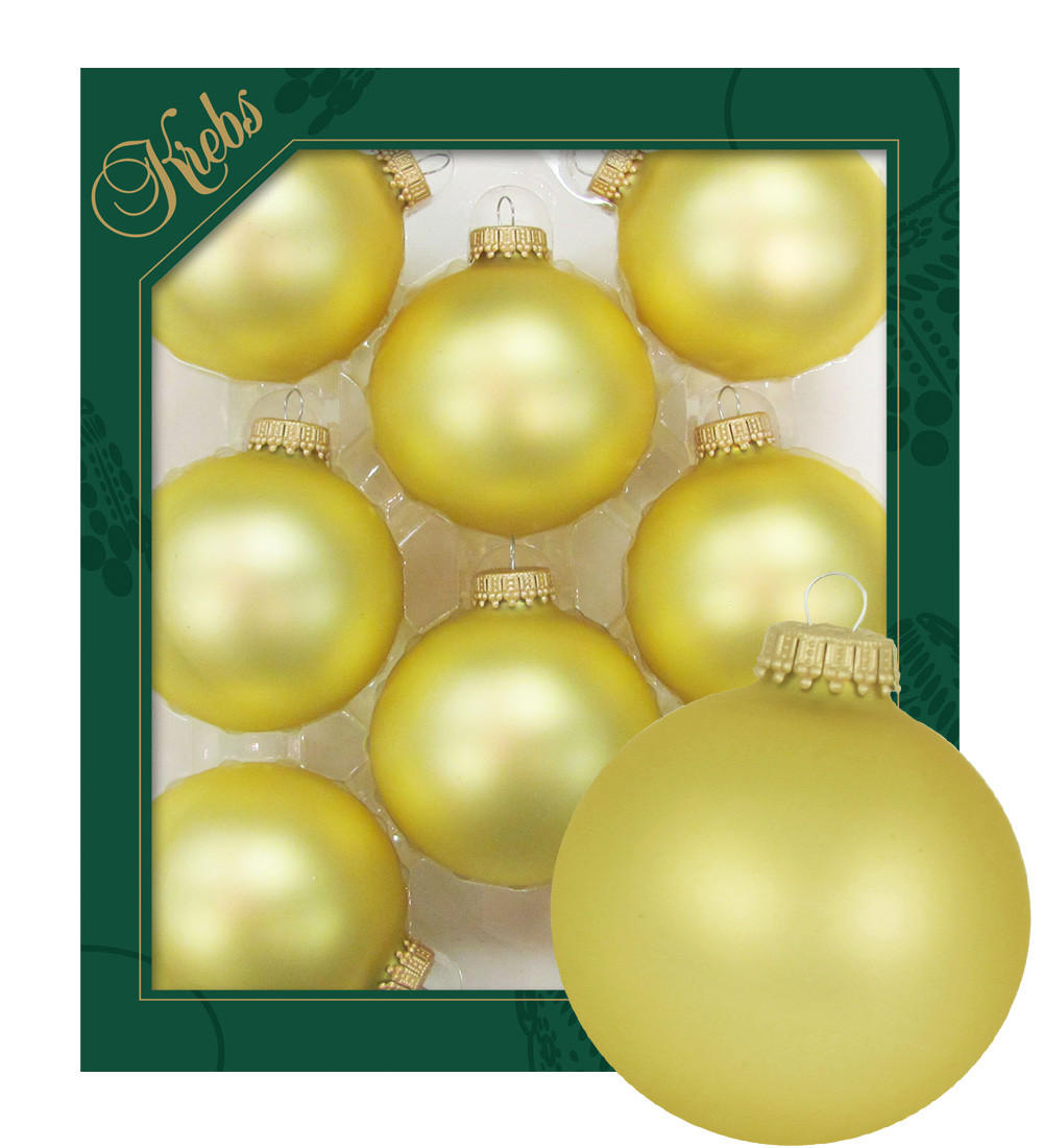 Krebs Glas Lauscha Christbaumkugeln Gold 7x7x7 cm