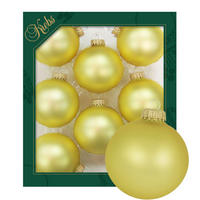 CHRISTBAUMKUGELN Uni-Design Selina Goldfarbig 7cm (Glas / 8 Stk.) - Goldfarben, Glas (7/7/7cm) - Krebs Glas Lauscha