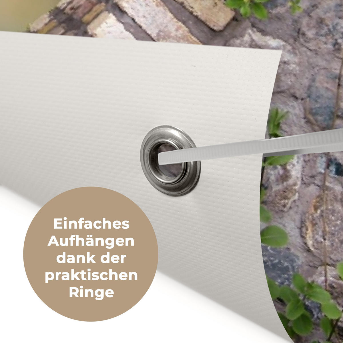 ZAHRADNÍ PLAKÁT Pták - průhled - Robin 90x60 cm - zelená barva, plast (90/60/0.2cm) - OnlyWow