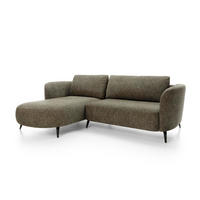ECKSOFA AMALFI Grün 260x180x86 cm - Grün, Textil (260/180cm) - FURNLUX