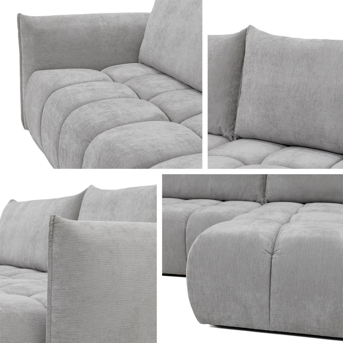 ECKSOFA Marsala, Seite: Links - Beige/Schwarz, Holz/Kunststoff (245/167cm) - MIRJAN24