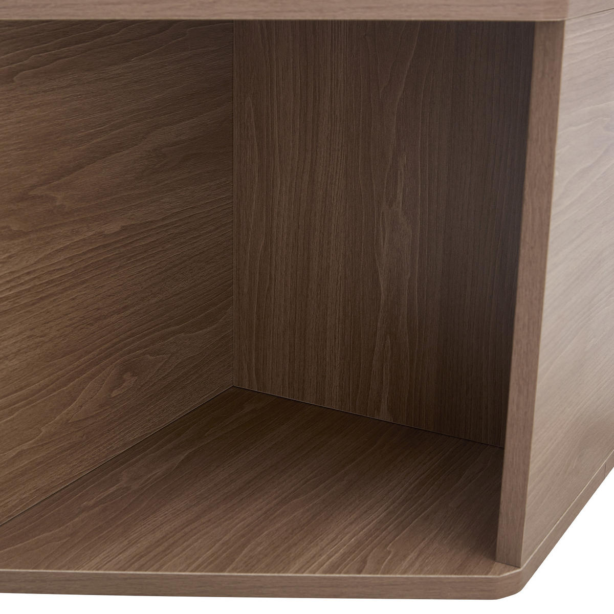 KONFERENČNÍ STŮL v hnědé barvě s moderním designem a úložným prostorem do obývacího pokoje, 79×69,4×40 cm - hnědá, kompozitní dřevo (69.4/79/48cm) - STILVORA