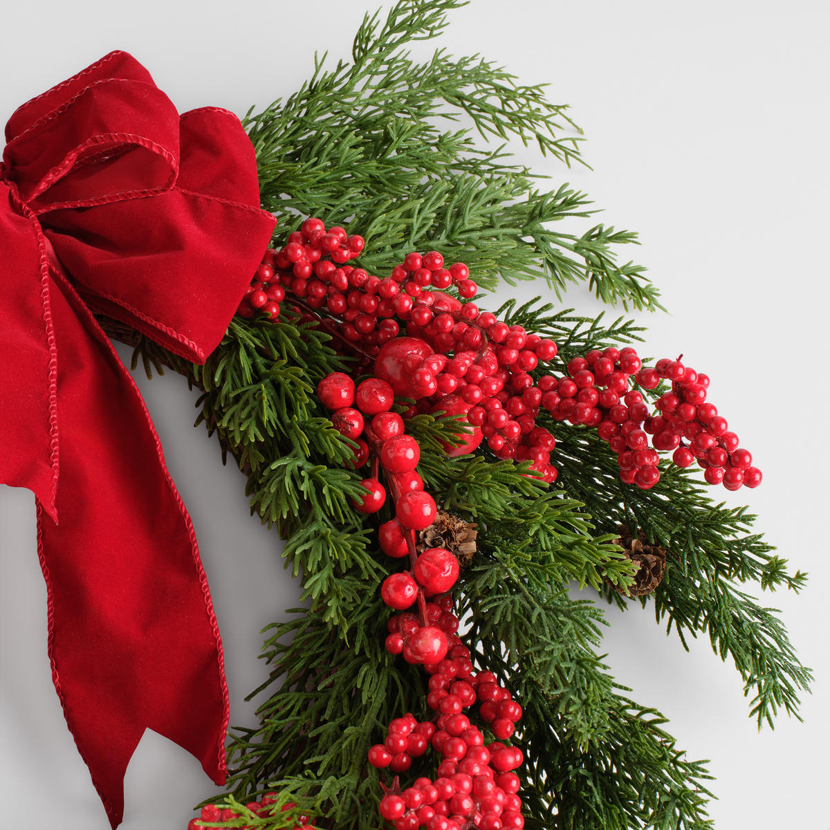 WEIHNACHTSKRANZ Inge, Ø60cm - Rot, Kunststoff (60/18/60cm) - home&you